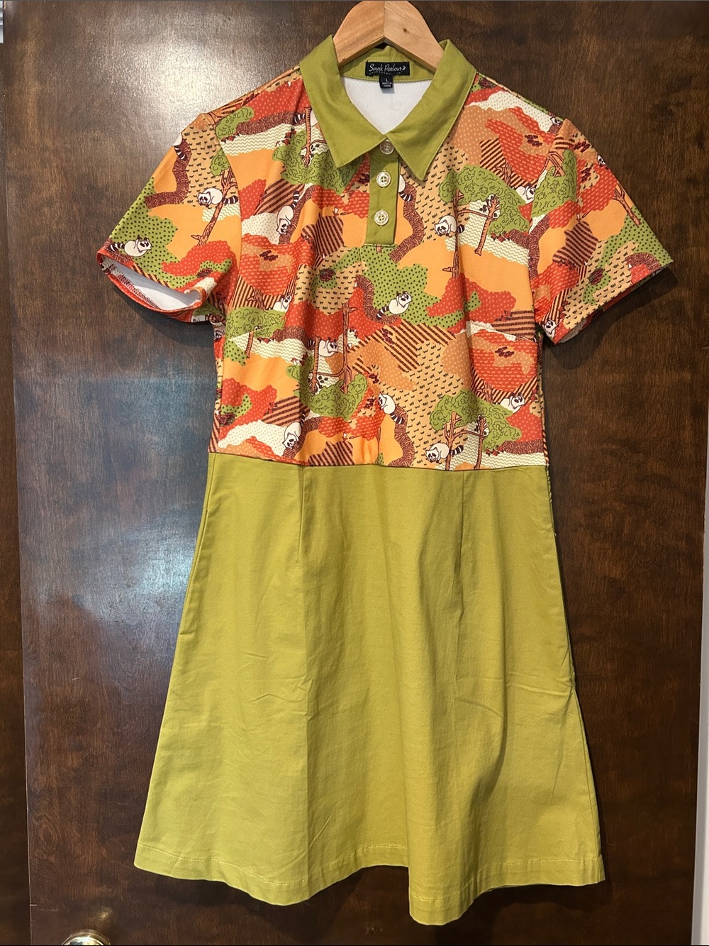 Smak Parlour raccoon shirt dress 
Size large